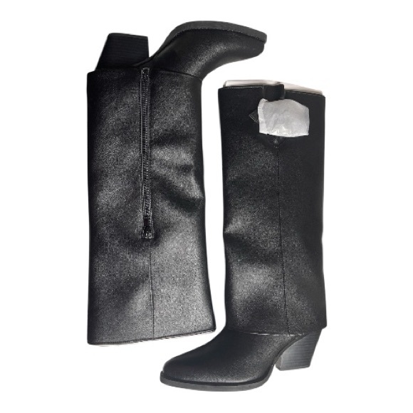 Zodiac Black Rowena Zip Knee Boots NIB Sz 8 - Picture 3 of 5